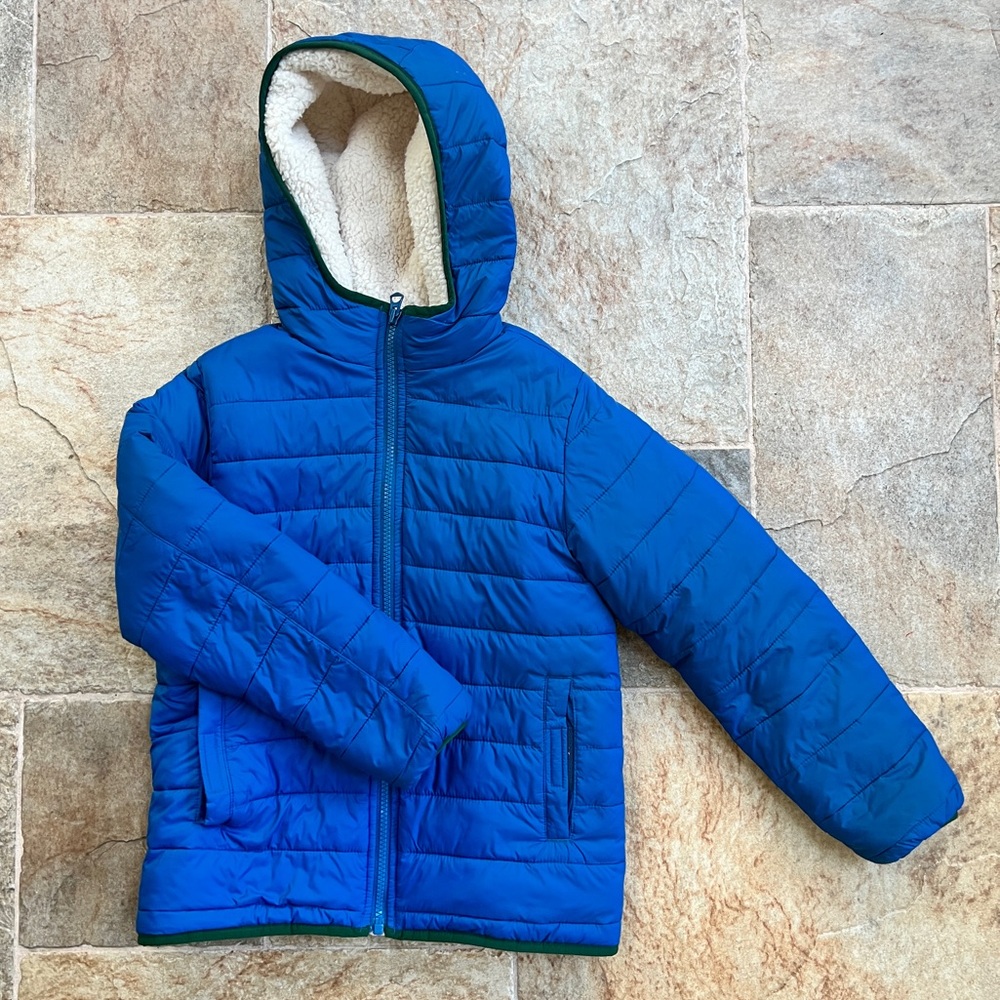 Lands’ End Boys’ Sherpa Lined Puffer Jacket